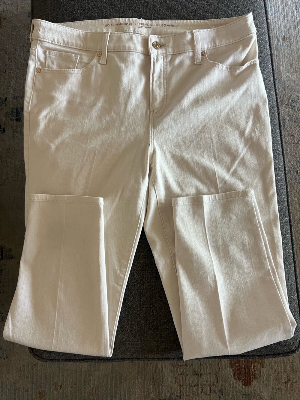 Chicos Jeans Cream So slimming Girlfriend Slim Ankle 2 , 12
